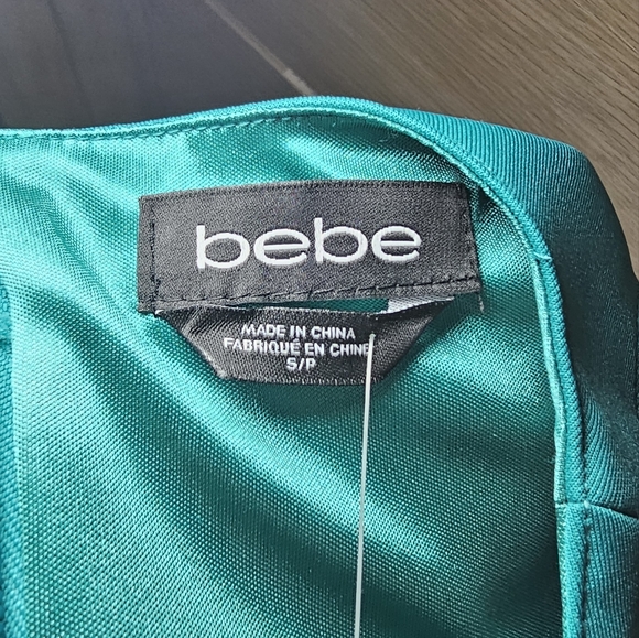 Bebe solid teal crop top size S - Picture 3 of 4